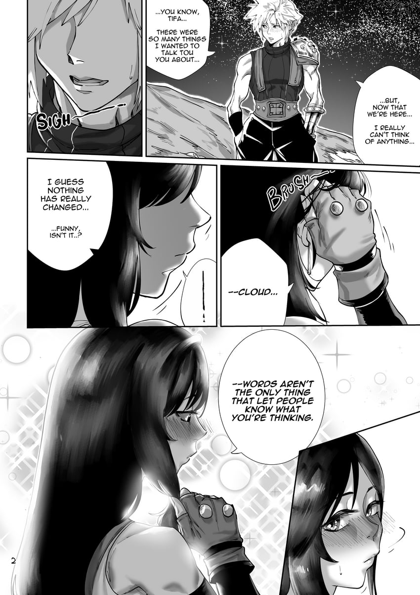 tifa lockhart and cloud strife (final fantasy and 1 more) drawn by aarokira