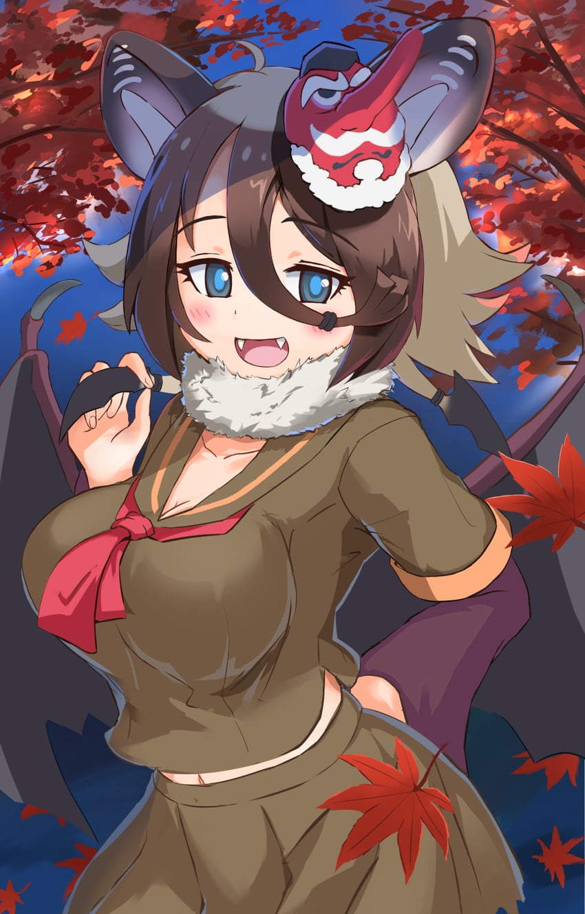 hilgendorf's tube-nose bat (kemono friends and 1 more) drawn by koutsuu_(koutuukanseikan)