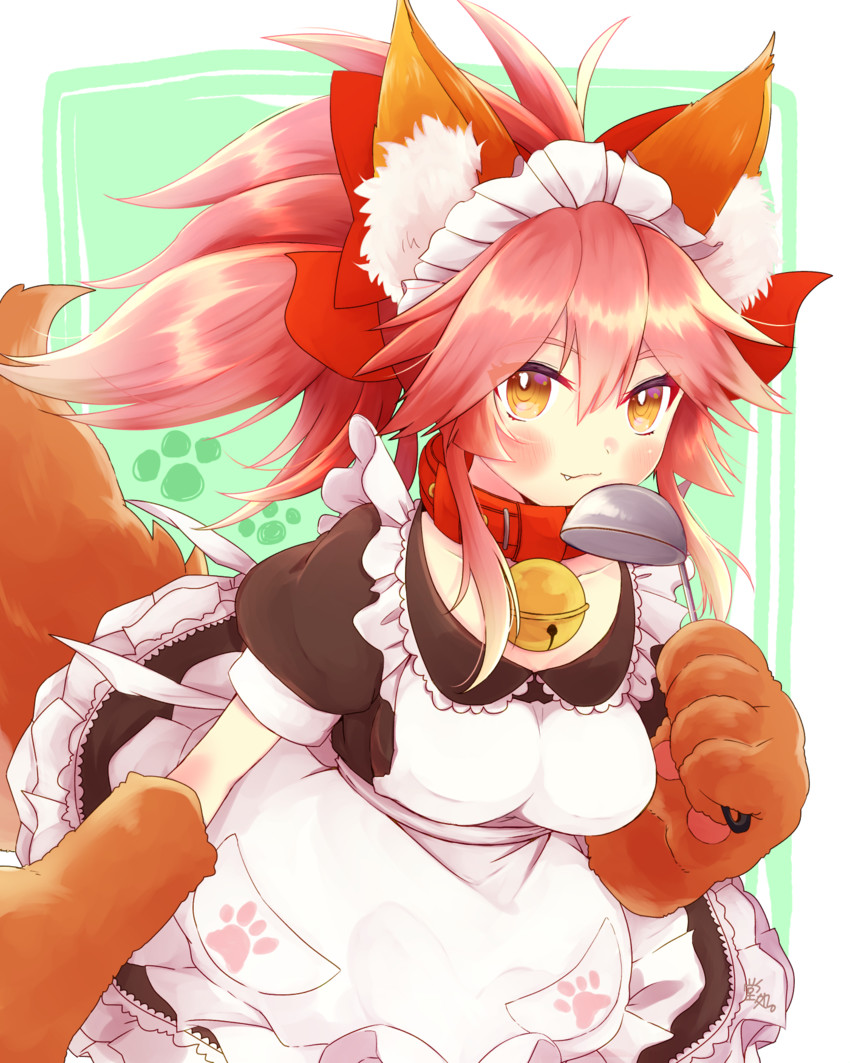 tamamo and tamamo cat (fate and 2 more) drawn by dousho.
