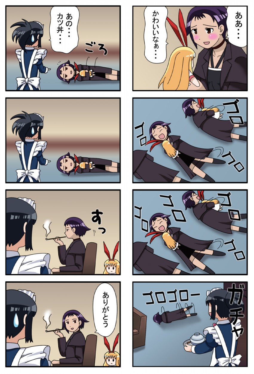 amae koromo, kunihiro hajime, and fujita yasuko (saki and 1 more) drawn by nyagoro