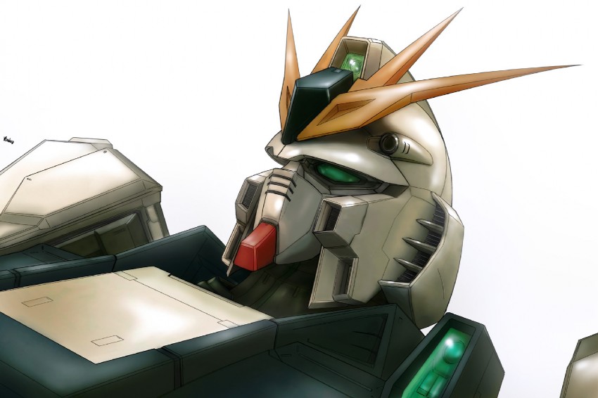 nu gundam (gundam and 1 more) drawn by viridian-c