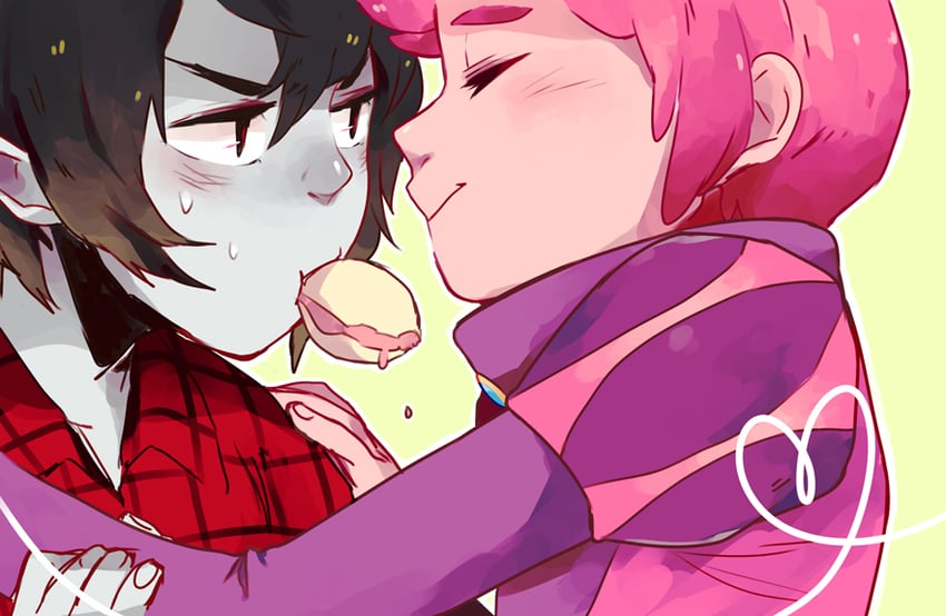 marshall lee and prince bubba gumball (adventure time) drawn by melonton