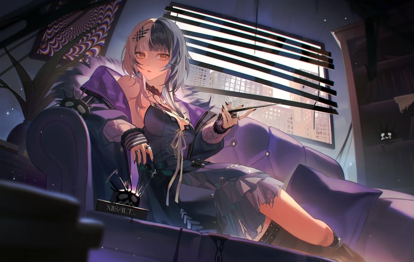 shiori novella and yorick (hololive and 1 more) drawn by xiisalt