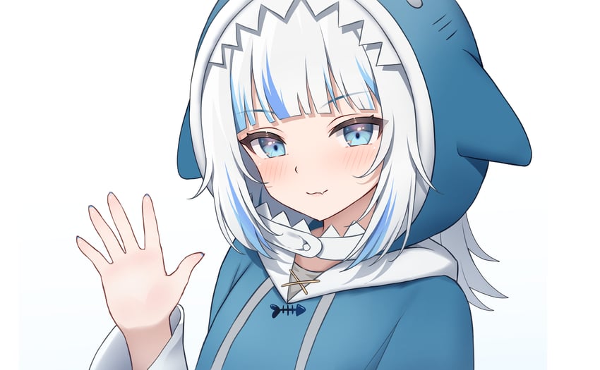 gawr gura (hololive and 1 more) drawn by secon