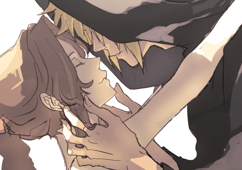 cloud strife and aerith gainsborough (final fantasy and 3 more) drawn by demi_co