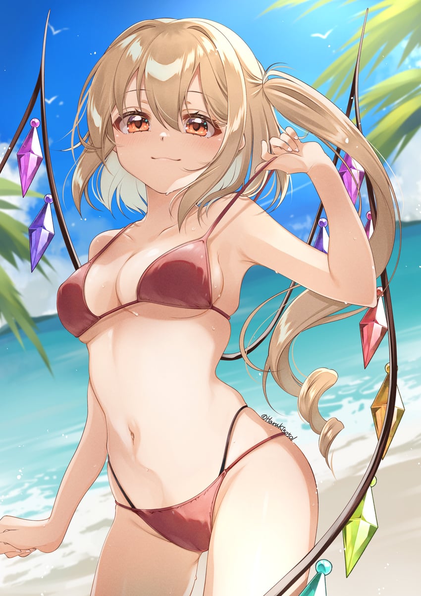 flandre scarlet (touhou) drawn by haruki_(colorful_macaron)