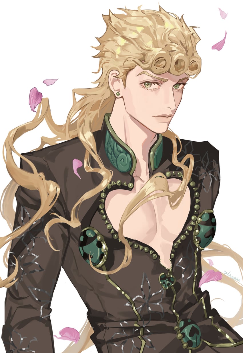 giorno giovanna (jojo no kimyou na bouken and 1 more) drawn by hineshika
