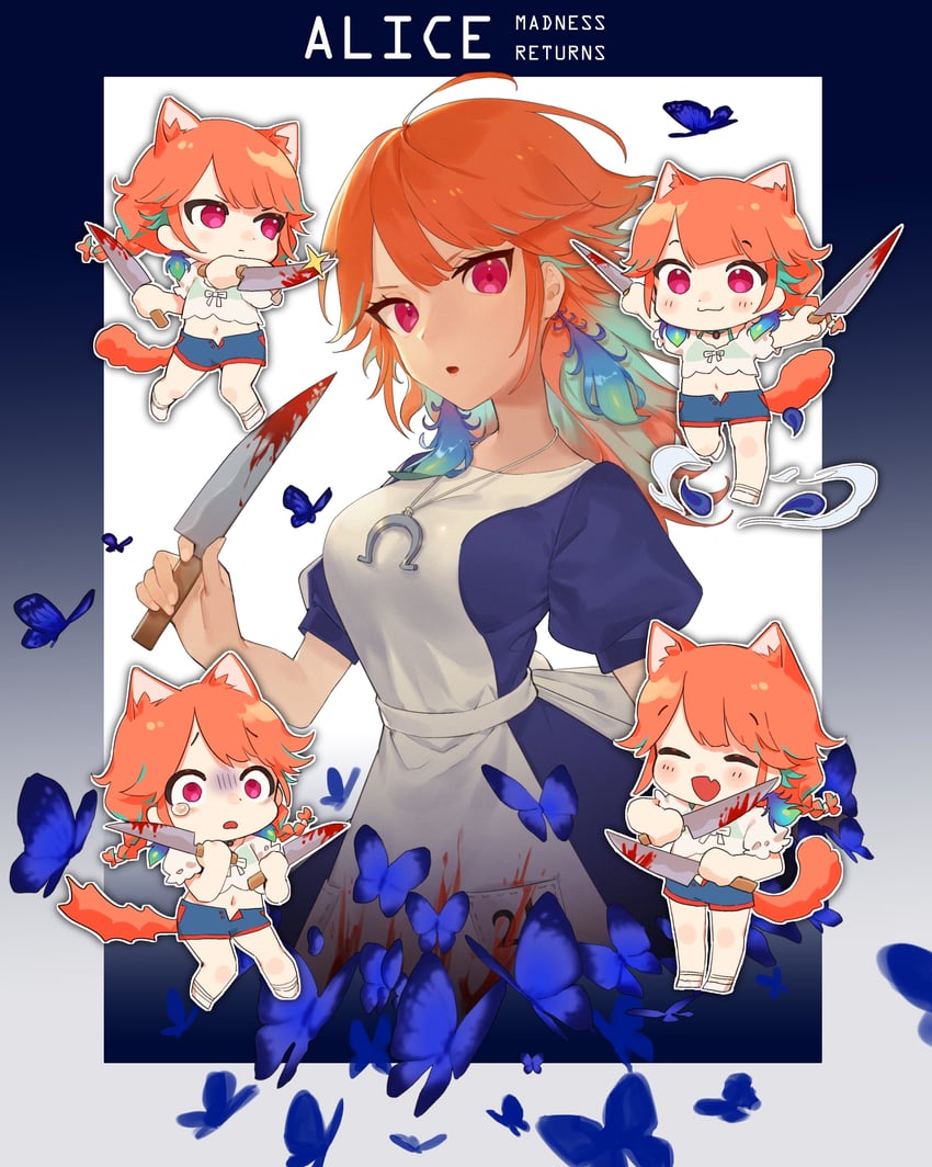 takanashi kiara and alice (hololive and 3 more) drawn by caret0606