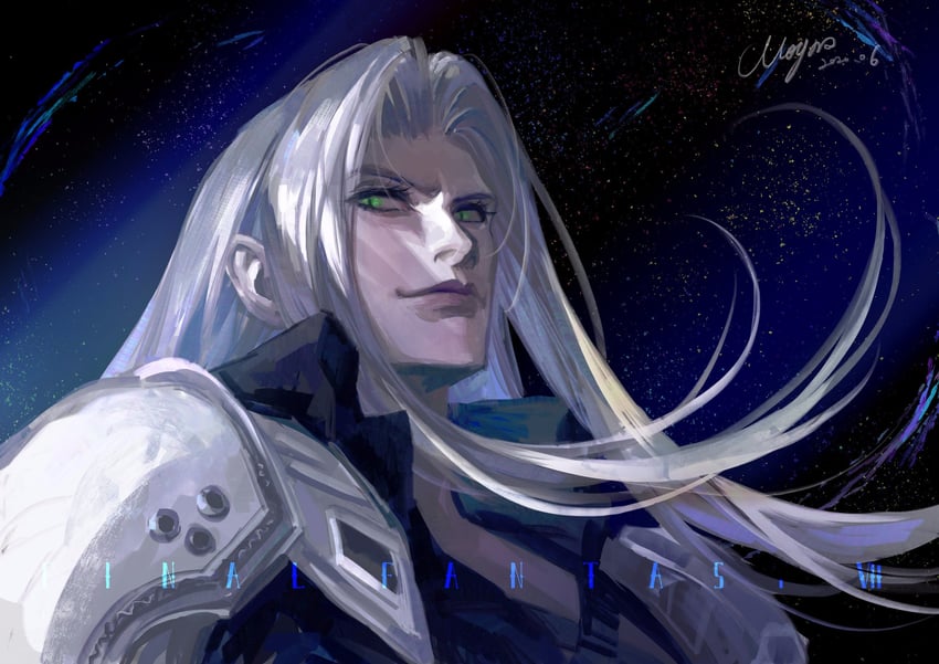 sephiroth (final fantasy and 1 more) drawn by moyna