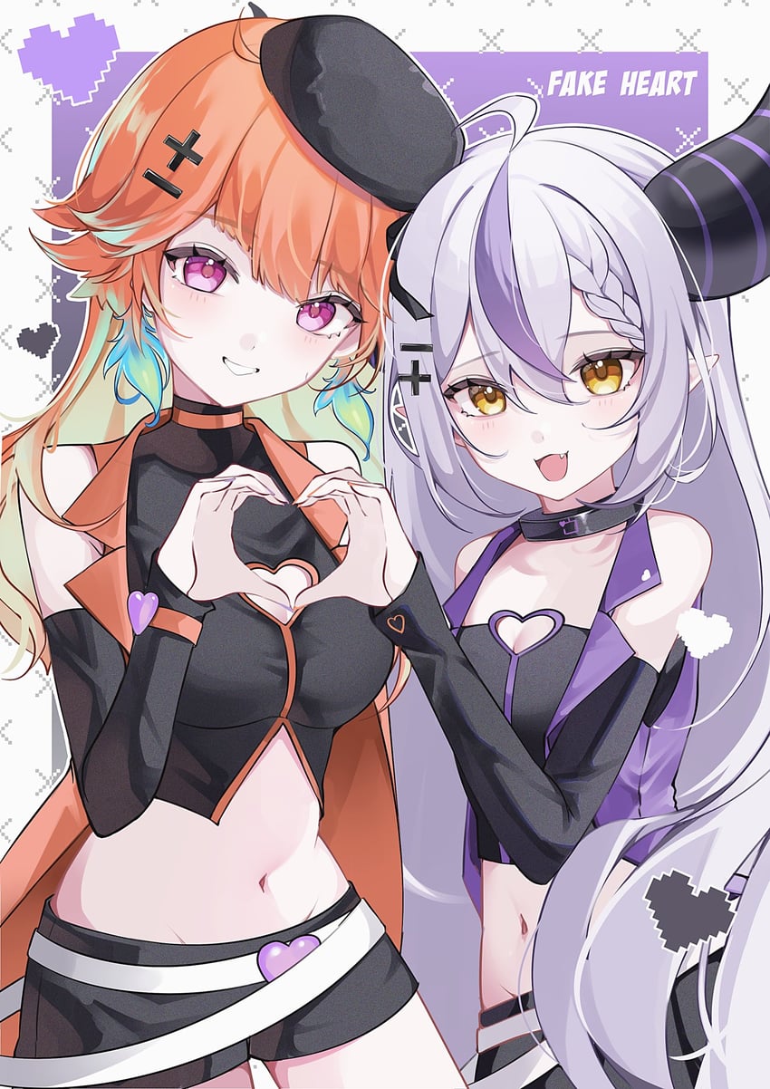 takanashi kiara and la+ darknesss (hololive and 1 more) drawn by yuru._(m29125567)