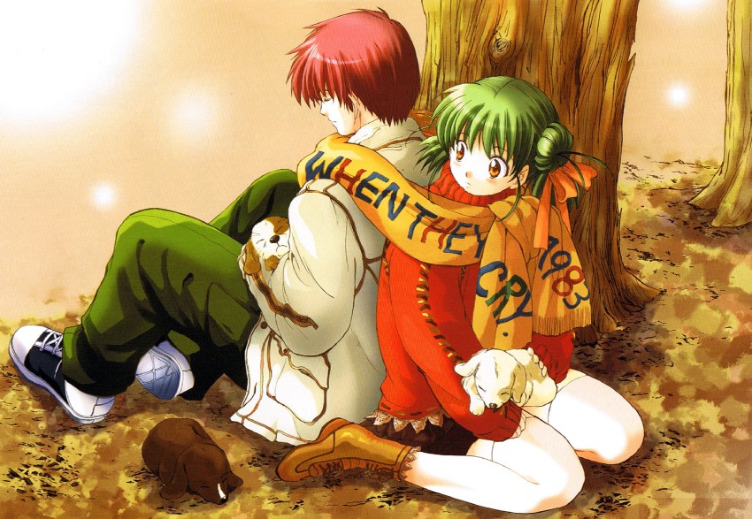 kimiyoshi natsumi and toudou akira (higurashi no naku koro ni) drawn by kitou_en