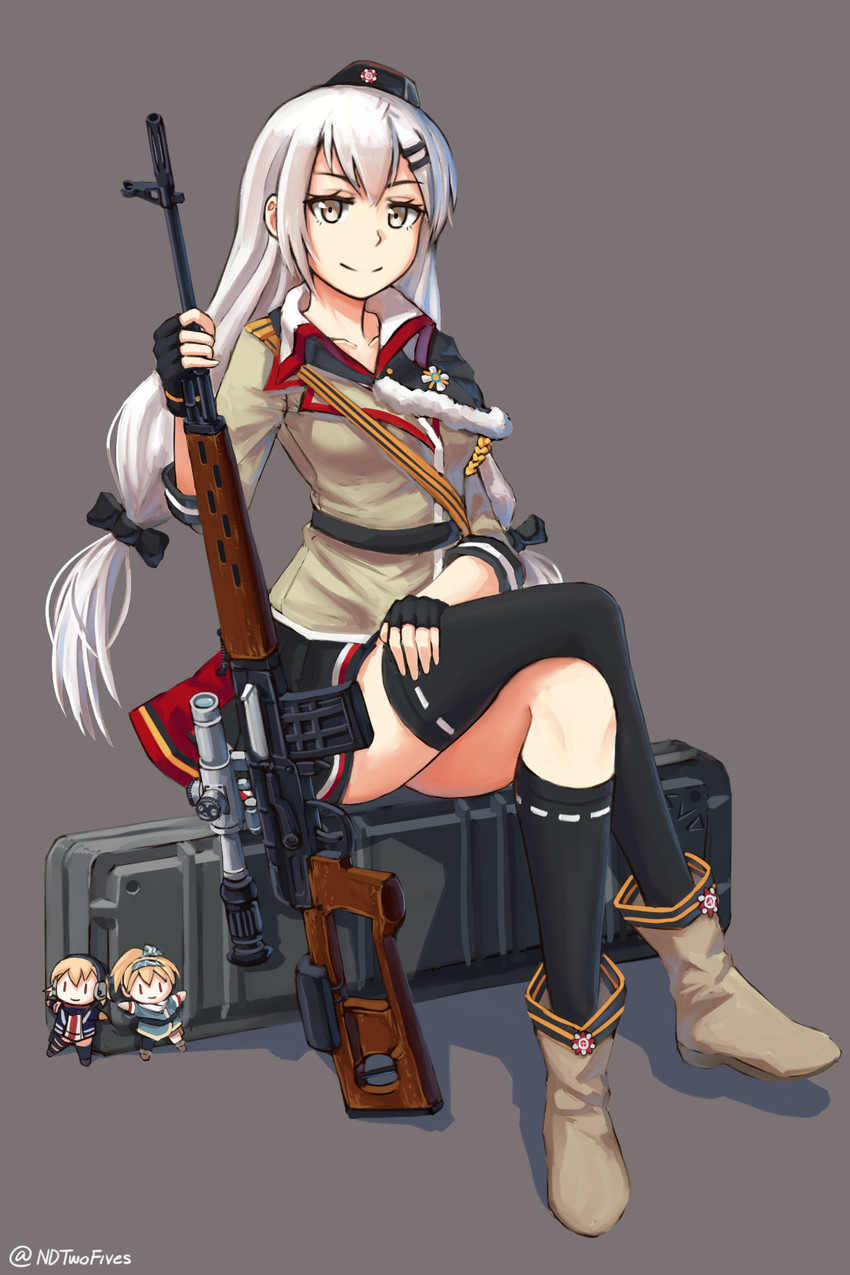 svd, sv-98, and scw (girls' frontline) drawn by ndtwofives