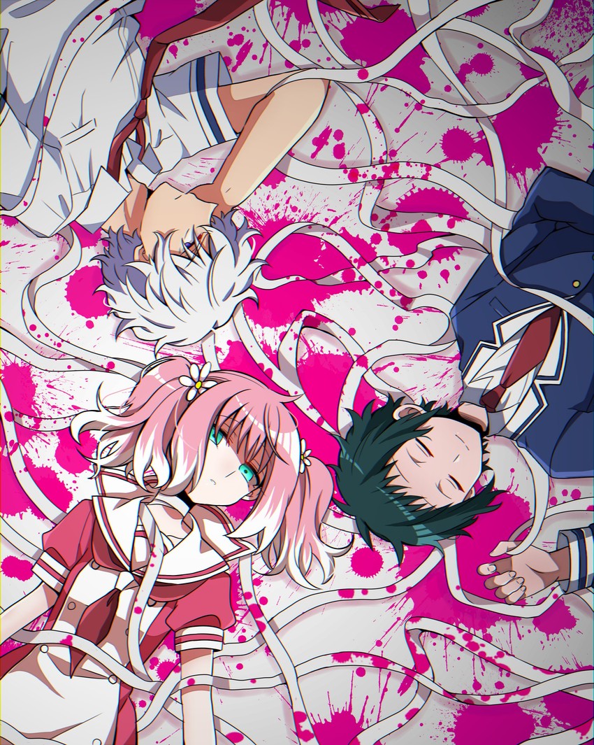 hiiragi nana, onodera kyouya, and nakajima nanao (munou na nana) drawn by yukisa