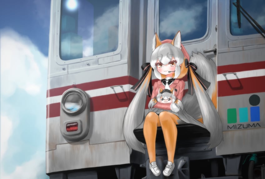 island fox and kanihai (kemono friends and 1 more) drawn by itkr_226