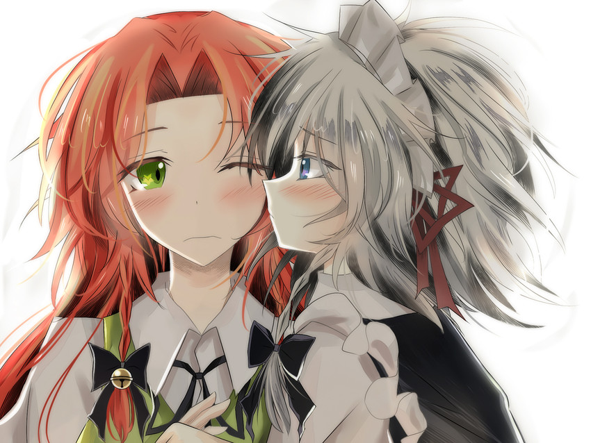 izayoi sakuya and hong meiling (touhou) drawn by shiyuu_eriisago