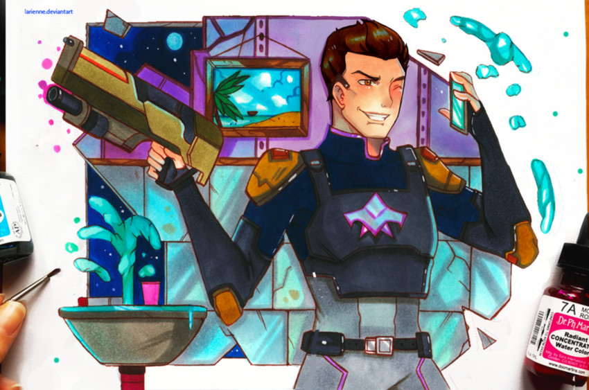 hollywood (agents of mayhem) drawn by larienne
