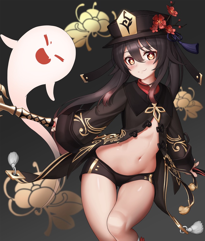 hu tao and boo tao (genshin impact) drawn by ssolar