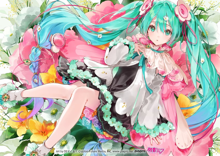 hatsune miku and magical mirai miku (vocaloid and 1 more) drawn by dsmile