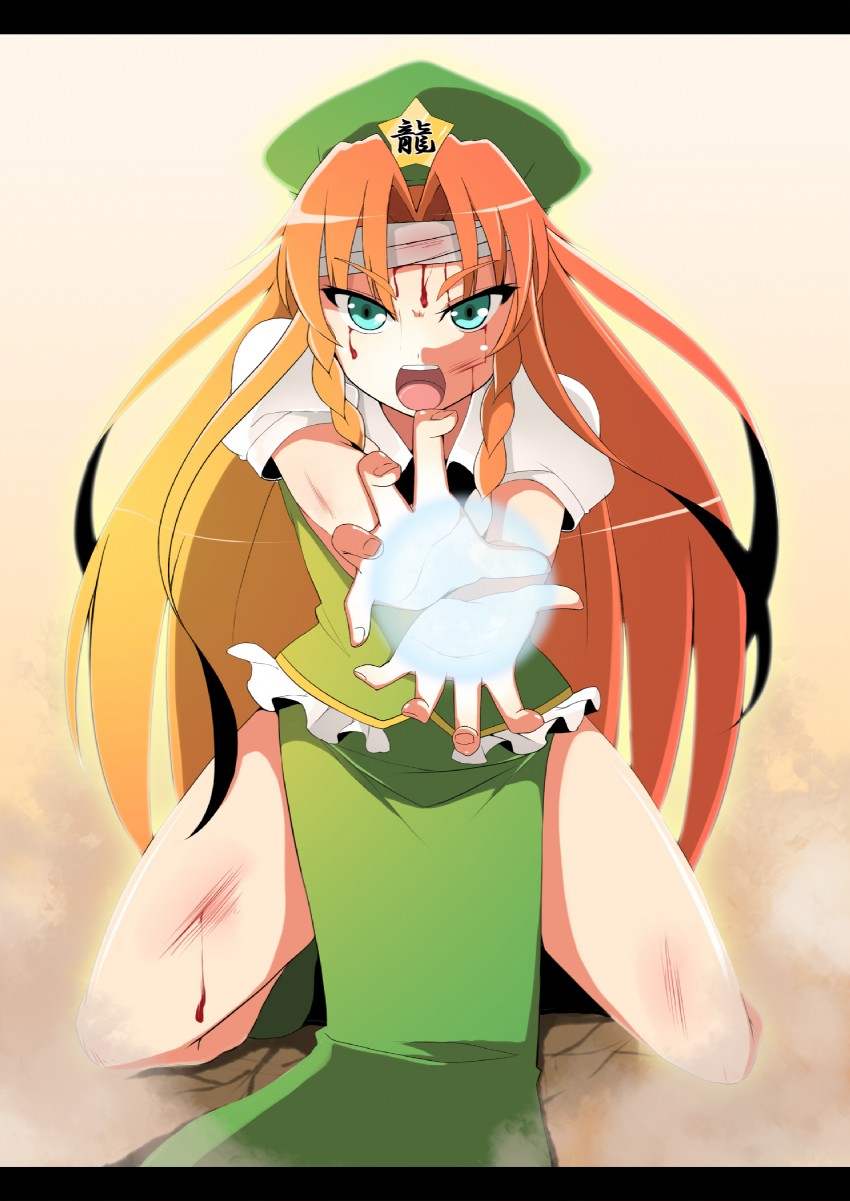 hong meiling (touhou and 1 more) drawn by meneru