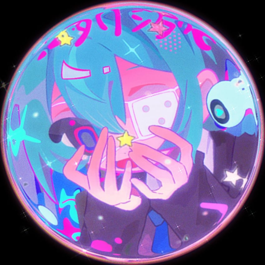 hatsune miku (vocaloid and 1 more) drawn by matoka7