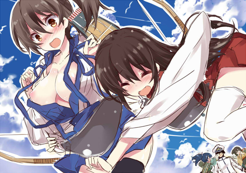 admiral, kaga, akagi, souryuu, and hiryuu (kantai collection) drawn by kurokawa_izumi