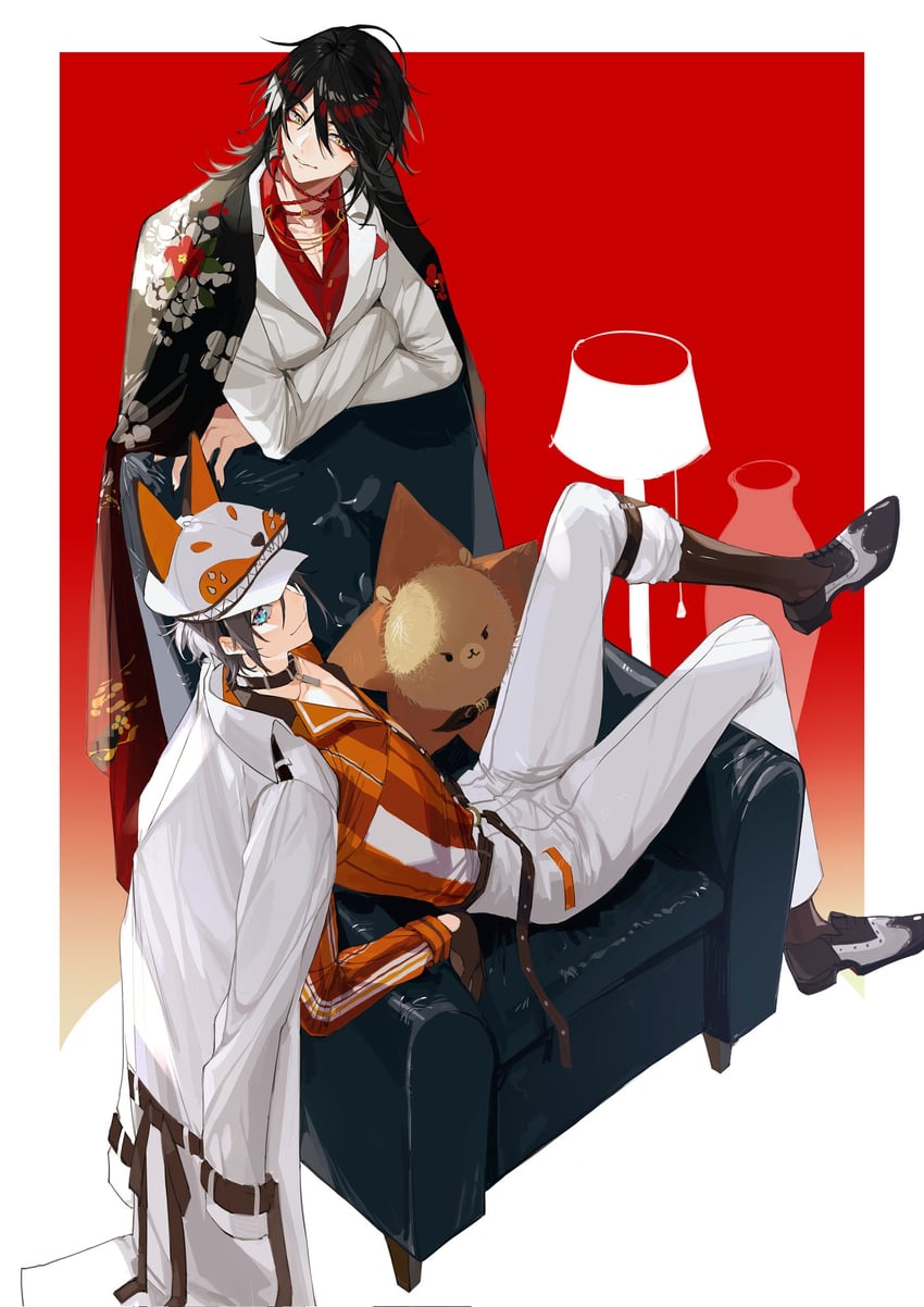 vox akuma and mysta rias (nijisanji and 1 more) drawn by zang_shih