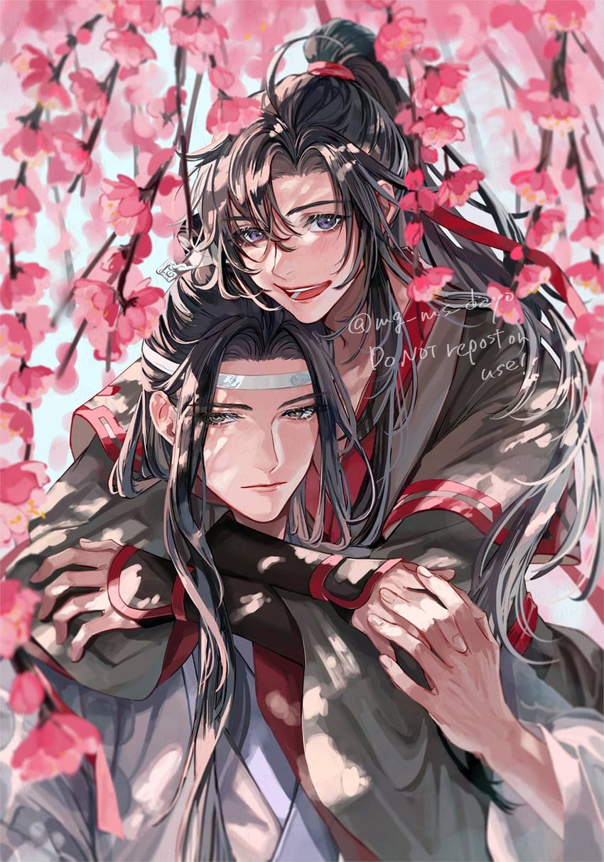 wei wuxian and lan wangji (modao zushi) drawn by mg_ms_dayo