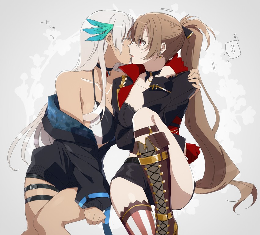 jean bart and massachusetts (azur lane) drawn by amazuki_jou