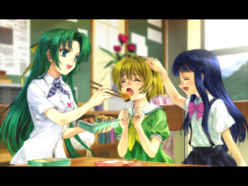 furude rika, houjou satoko, and sonozaki shion (higurashi no naku koro ni) drawn by mutsuki_(moonknives)