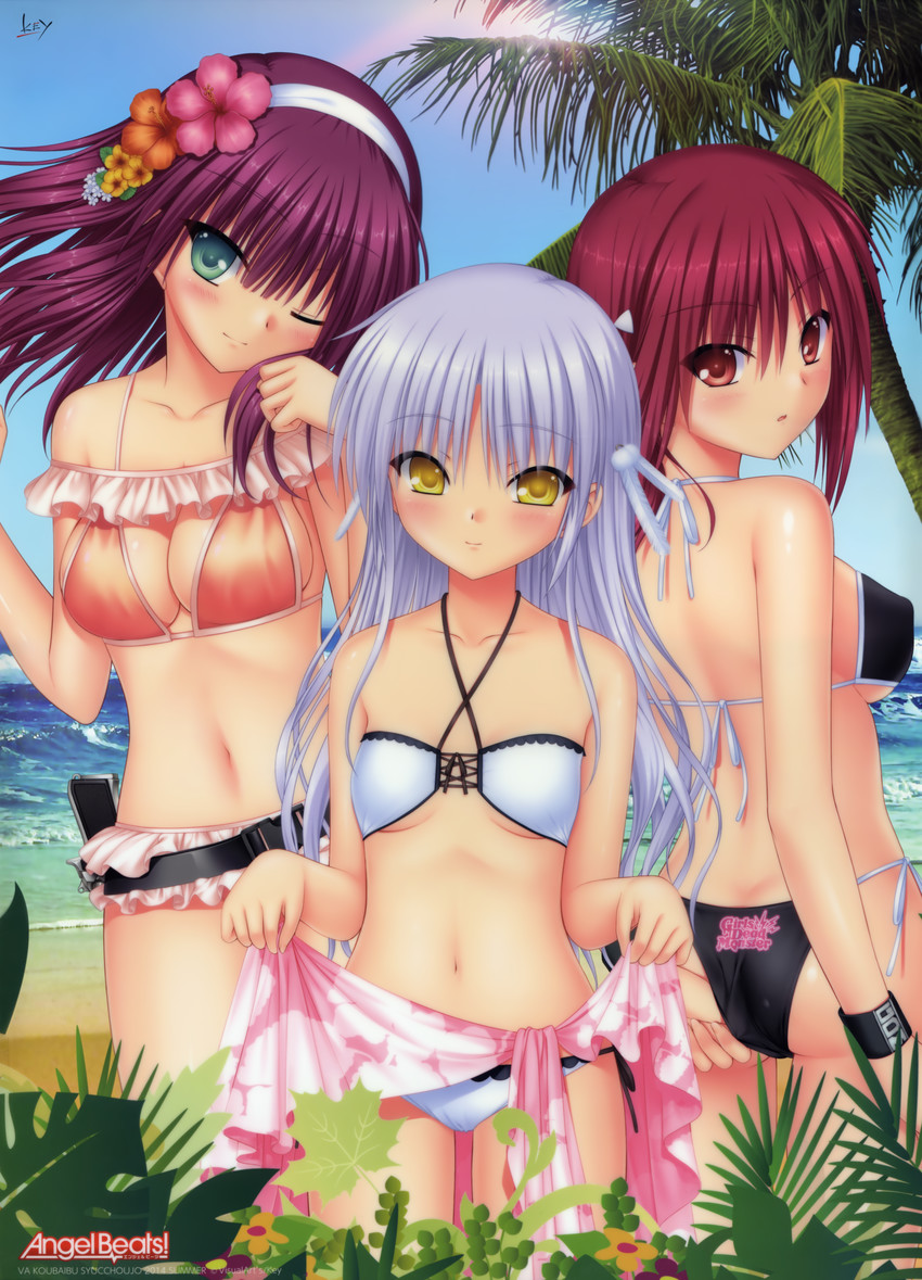 tachibana kanade, nakamura yuri, and iwasawa masami (angel beats!) drawn by na-ga