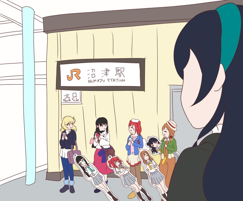 tsushima yoshiko, kurosawa dia, kunikida hanamaru, kurosawa ruby, and ohara mari (love live! and 3 more) drawn by flawros