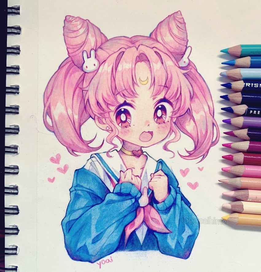 chibi usa (bishoujo senshi sailor moon) drawn by anny_(yoai)