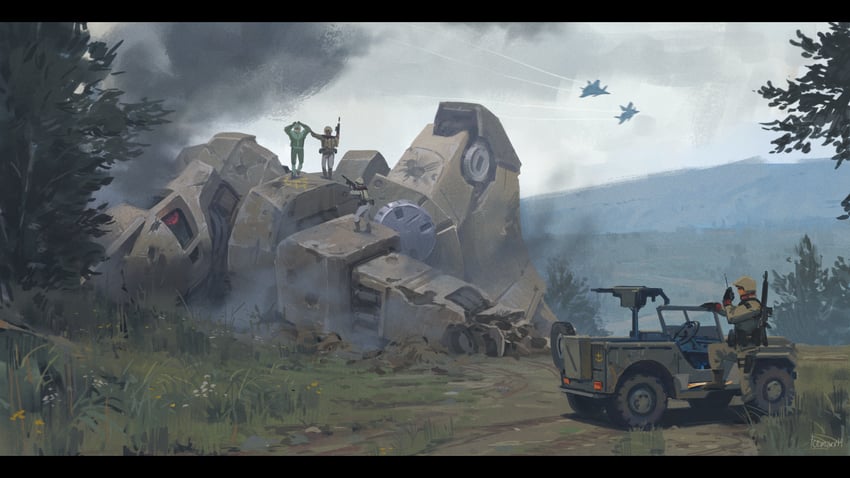 zaku i (gundam and 1 more) drawn by icemarv14