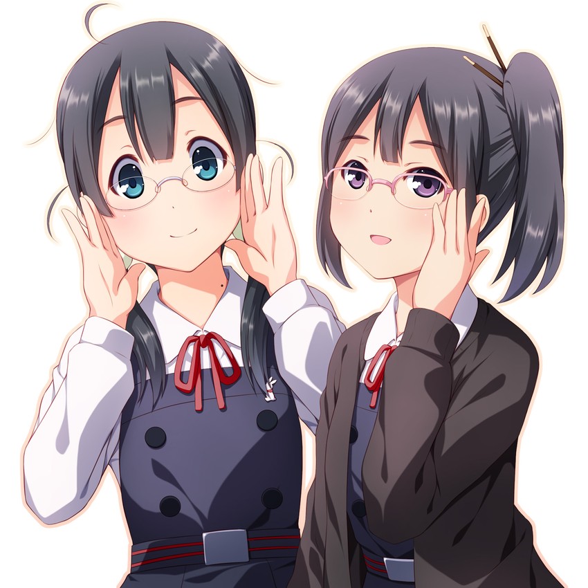 kitashirakawa tamako and asagiri shiori (tamako market) drawn by sayousuke