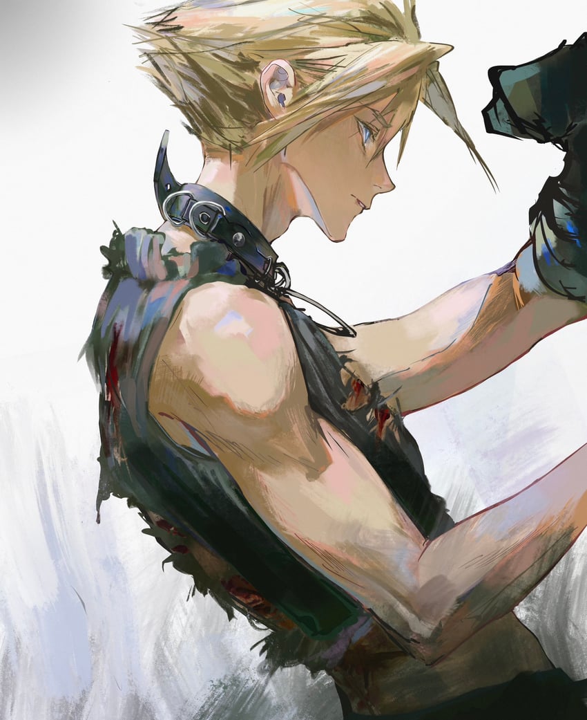 cloud strife (final fantasy and 3 more) drawn by mmmylamb