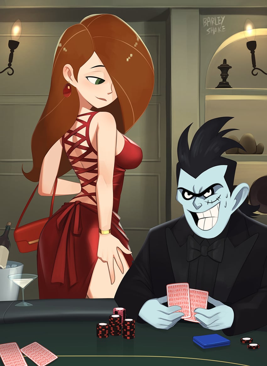kim possible and dr. drakken (kim possible) drawn by barleyshake