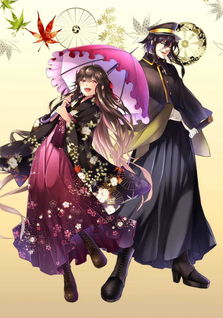 oda nobunaga and amakasu masahiko (fate and 3 more) drawn by hatori_mia