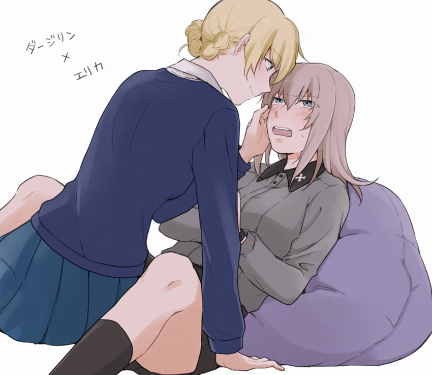 darjeeling and itsumi erika (girls und panzer) drawn by yuuhi_(arcadia)