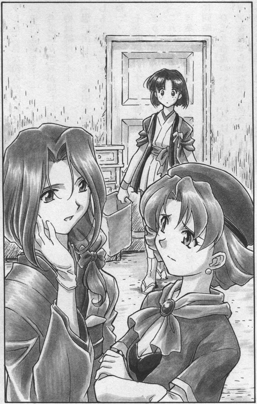 takamura tsubaki, sakakibara yuri, and fujii kasumi (sakura taisen and 1 more) drawn by suganuma_eiji