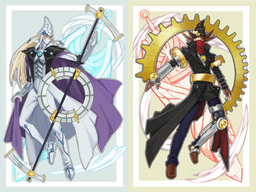 stargazer magician and timegazer magician (yu-gi-oh! and 1 more) drawn by risyo