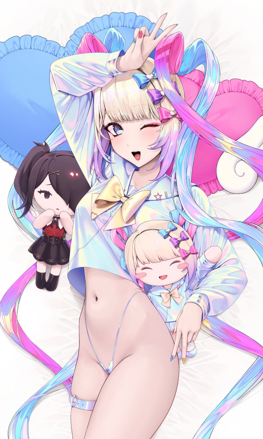 chouzetsusaikawa tenshi-chan and ame-chan (needy girl overdose) drawn by waytok