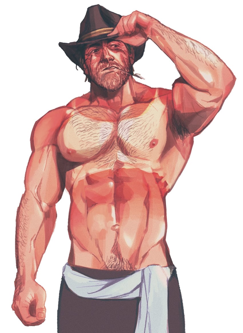 arthur morgan (red dead redemption and 1 more) drawn by bonjourdraws