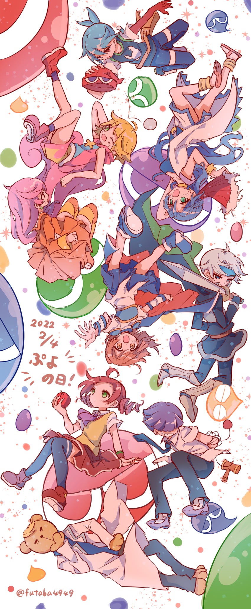 arle nadja, puyo, schezo wegey, amitie, sig, and 5 more (puyopuyo and 2 more) drawn by futaba969649