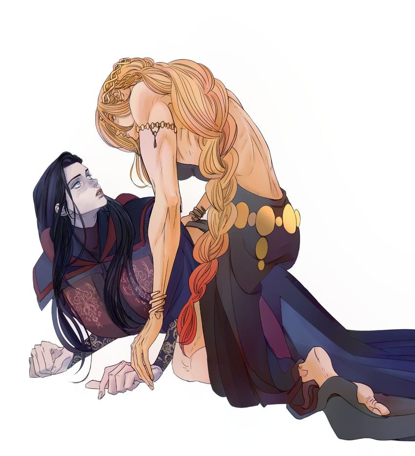 queen marika the eternal and rennala queen of the full moon (elden ring) drawn by marceline2174