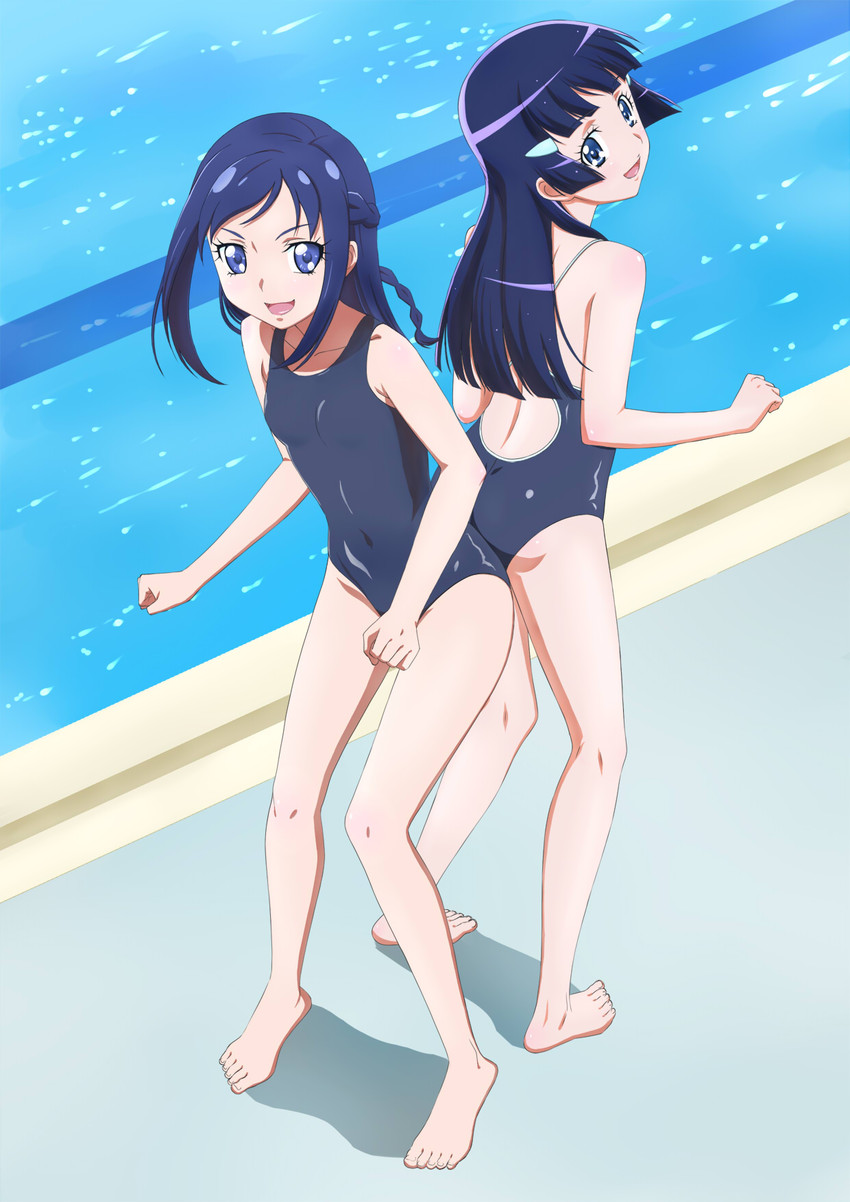 hishikawa rikka and aoki reika (precure and 3 more) drawn by mishima_ren'ichirou