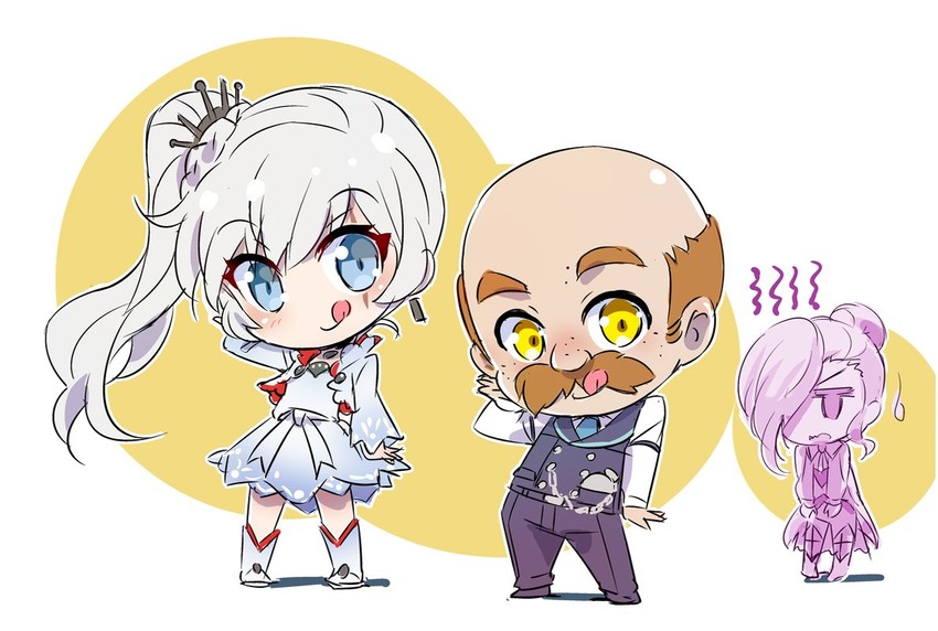 weiss schnee, winter schnee, and klein sieben (rwby and 1 more) drawn by iesupa