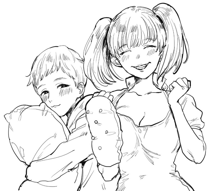 diane and king (nanatsu no taizai) drawn by mellow_rag