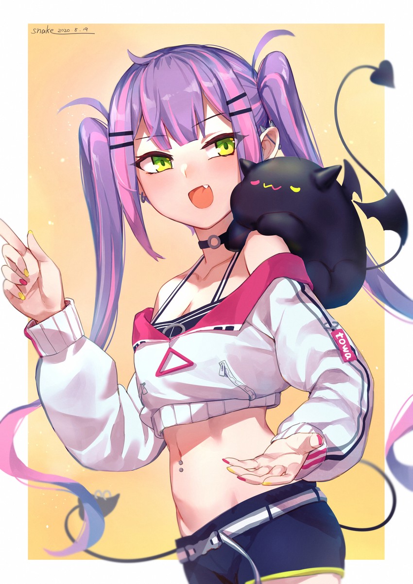 tokoyami towa and bibi (hololive) drawn by mr.lime