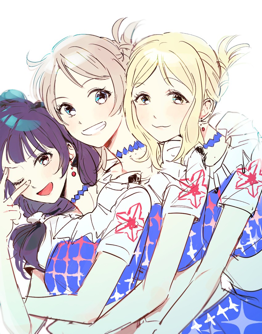 watanabe you, tsushima yoshiko, and ohara mari (love live! and 1 more) drawn by r02ig