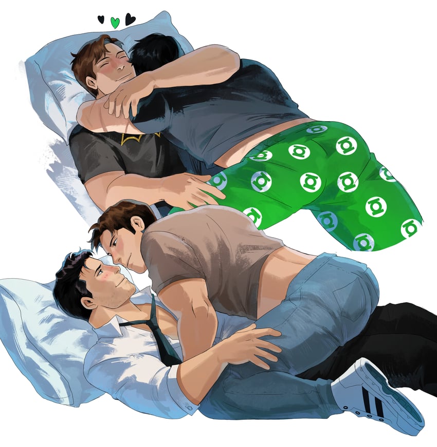 bruce wayne and hal jordan (dc comics and 2 more) drawn by haljordanmylove